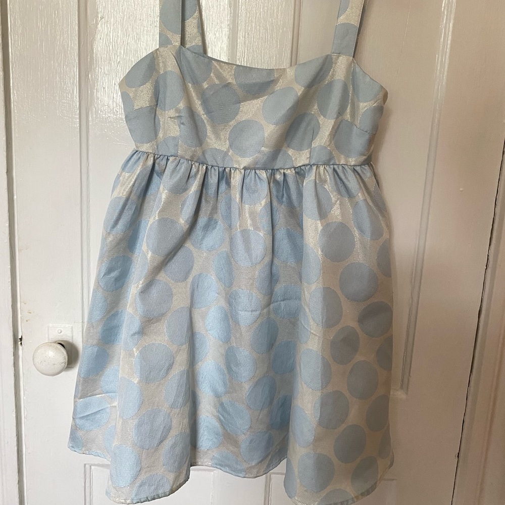 Forever 21 Puff Blue and Sliver Dress